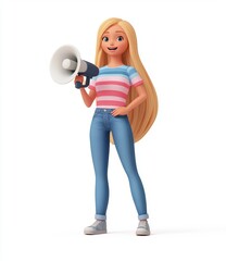 Girl With Megaphone.