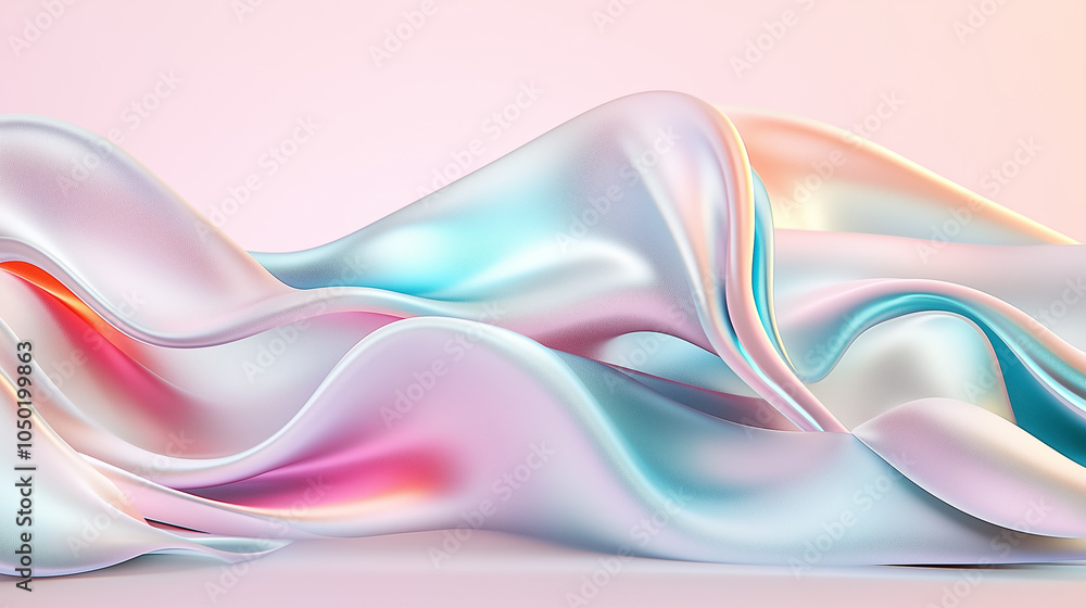 Poster soft pastel hues blend seamlessly to form a tranquil and elegant abstract gradient that captivates t