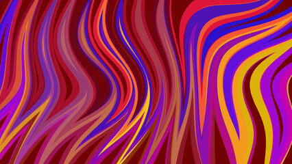 Abstract Background With Wavy Lines In Vibrant Colors