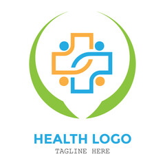 Children hospital colorful medical care logo modern design