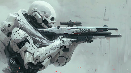 Fototapeta premium robot soldier