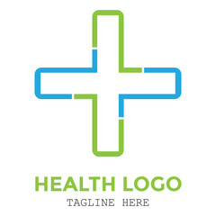 City of health medical cross minimalist  logo design