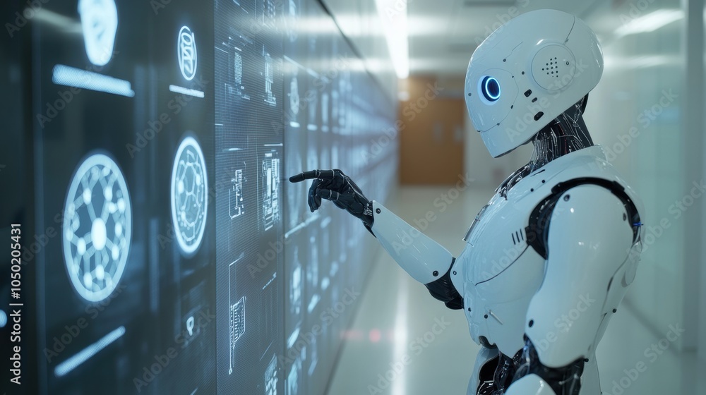 Poster robot ai interface.