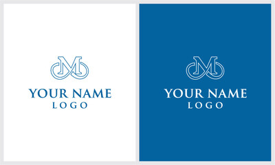 initials m vector logo 3.eps