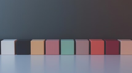 A Stunning and Colorful Arrangement of Cubes Displayed Beautifully on a Clean Surface