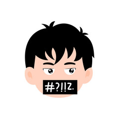 kawaii boy variant expression.  various expressions and gesture. element stock