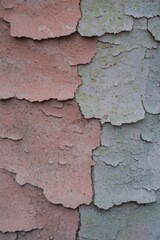 Obraz premium A beautifully textured wall showcasing colorful peeling paint in stunning detail and charm