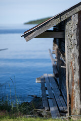 Boathouse and the sea