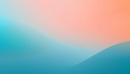 Fototapeta premium Serene Teal and Peach Hues Blend Seamlessly, Creating a Calming, Abstract Wave Pattern. Perfect for Backgrounds!