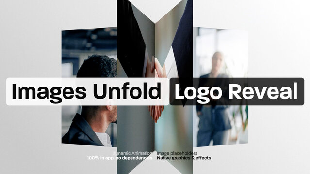 3D Image Unfold Logo Reveal ,Clean and Modern Logo Intro