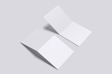 Square Bifold Blank Mockup