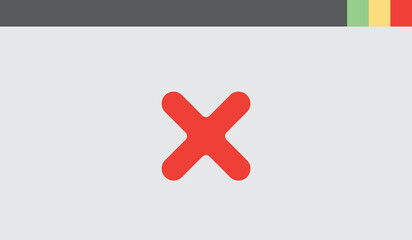 Obraz premium Warning Popup, Error System Symbol