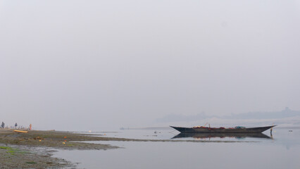 Rivers of Bangladesh. Gorai-Madhumati River. Morning view by the river. The river is the beauty of Bangladesh.
