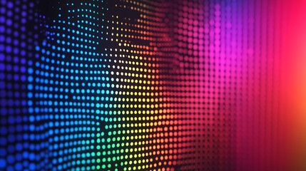 Abstract rainbow tv screen with neon pastel pixels and static effect