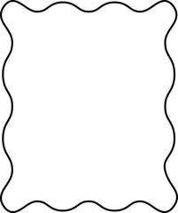 wavy rectangle outline vector.        