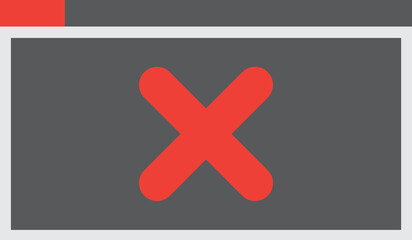 Obraz premium Warning Popup, Error System Symbol