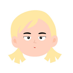 blondeand black  hair with young girls sad face expression collection