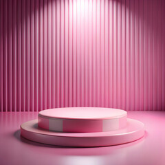 pink color podium background