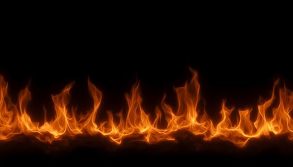Fototapeta premium Explosive background - flame and fire border