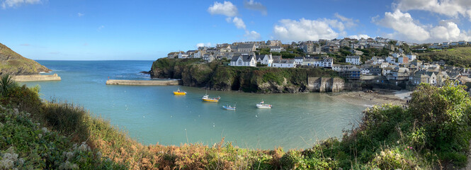 Fototapeta premium Port Isaac is a small fishing village on the Atlantic coast of north Cornwall, England, in the United Kingdom
