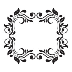 tattoo and t-shirt design black and white hand drawn engraving ornament frame vector	