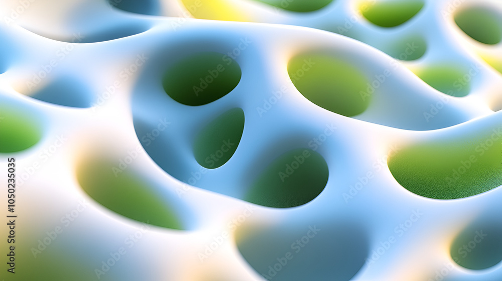 Aufkleber detailed close-up of a colorful abstract pattern showcasing organic shapes and soft curves in bright