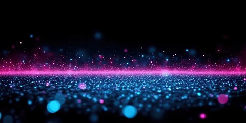Vibrant Sparkling Background with Blue and Pink Hues