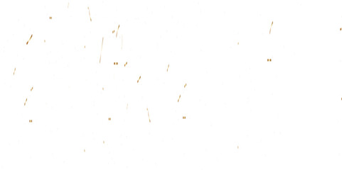 Vector gold particles confetti glitter on transparent background.  Gold sparks and doted golden glitter special light effect celebration background. 