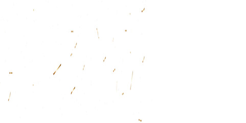 Vector gold particles confetti glitter on transparent background.  Gold sparks and doted golden glitter special light effect celebration background. 