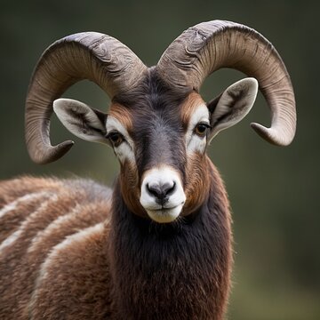 Mufflon Wildschaf Portrait