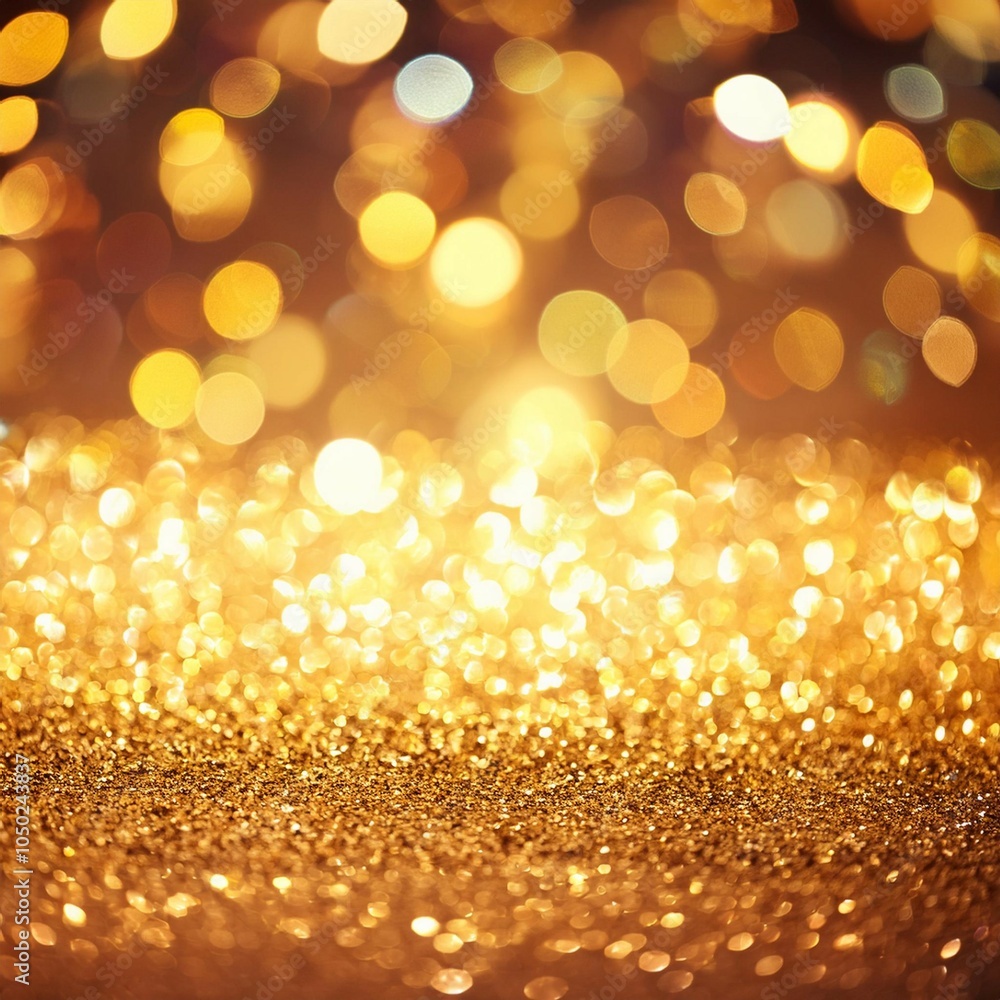 Canvas Prints golden background glitter bokeh and color lights
