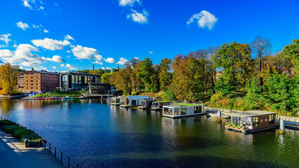 View of the rowing marina, Brda River, Bydgoszcz