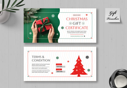 Christmas Gift Certificate Layout