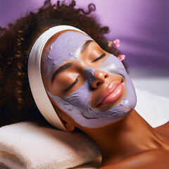 Serenity in Self-Care Colorful Facial Mask