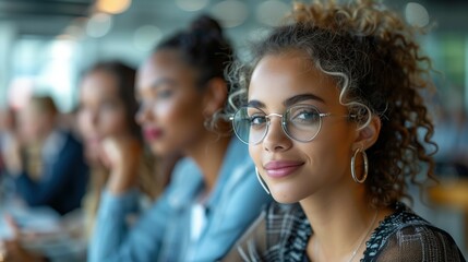 Fototapeta premium Confident Young Woman in Meeting Environment