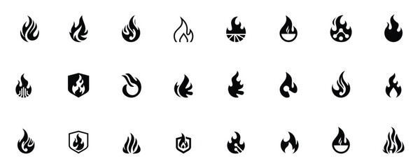 Mega Set of collection fire,  flame icon set logo design inspiration	

Set of  fire flame, bonfire logo icon design, vector illustrations