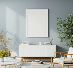 Modern Living Room Mockup.