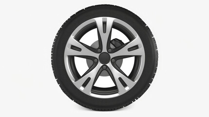 Obraz premium tire, car wheel isolated on white