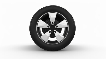 Fototapeta premium tire, car wheel isolated on white