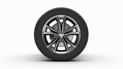 Obraz premium tire, car wheel isolated on white