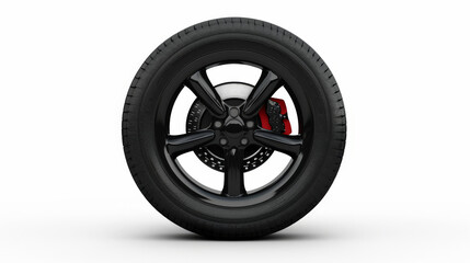 tire, car wheel isolated on white