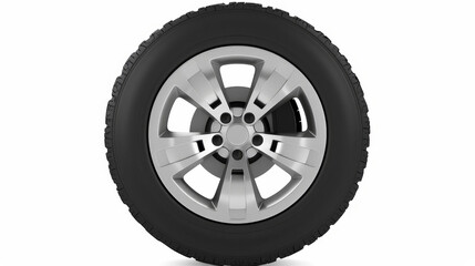 Fototapeta premium tire, car wheel isolated on white