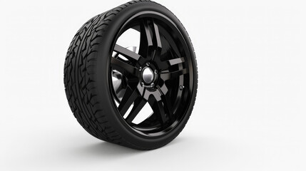 tire, car wheel isolated on white