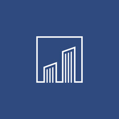 Obraz premium Mono line Building logo design vector template