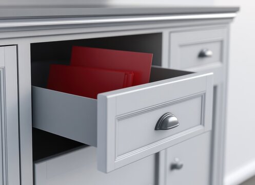 Open Drawer with Files.