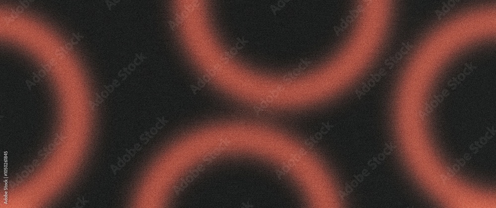 Poster abstract red circles on dark background with blurred effect, texture background