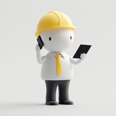 Worker on the Phone.