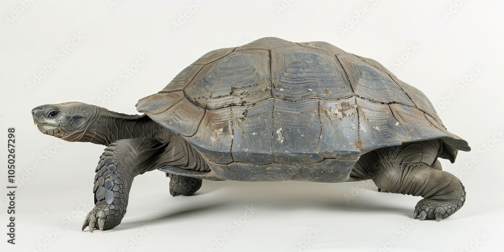 Poster gopher tortoise moves forward with a rough shell showcasing its unique features in a bright environm