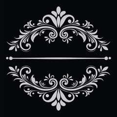 Vintage Vector Elements Designed with Symmetrical Ornate Motifs, Refined Detailing, and Balanced Composition for Decorative and Branding Purposes