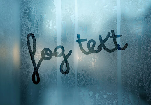 Fog Text Effect Mockup, Generative ai
